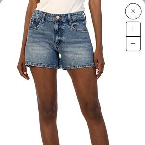 Kut from the KLOTH Jane Denim Shorts (high rise, mid length)